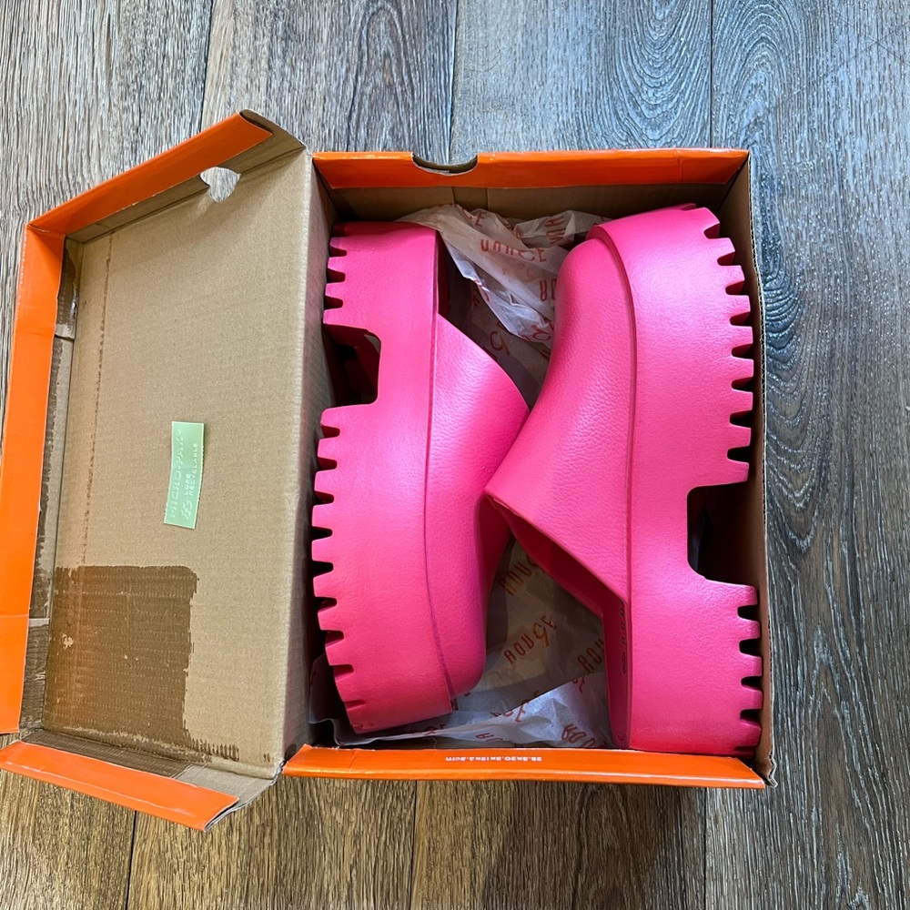 Vibrant Pink Platform Sandals
